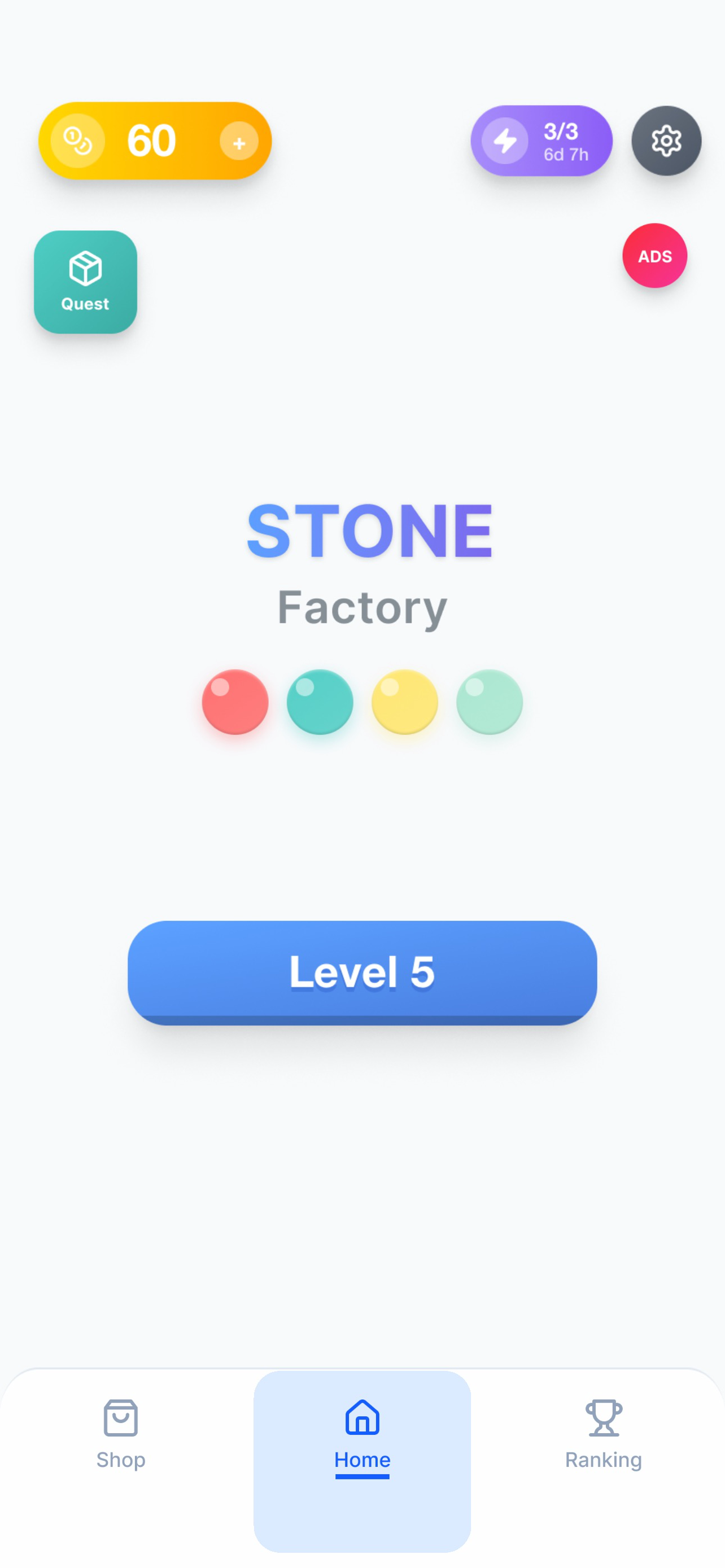 Candy Factory Color Puzzle level result screen
